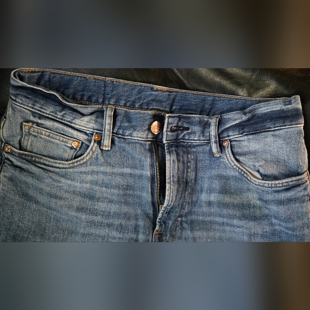 & Denim H&M Blue Slim Straight Men's Jeans Sz32 - Picture 4 of 10